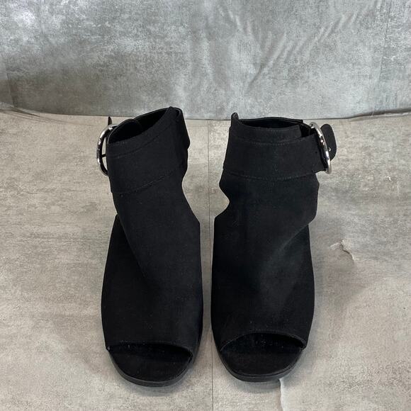 MADDEN GIRL Women's Black Darlynn City Peep-Toe Block-Heel Sandals SZ 8.5 - Picture 2 of 9